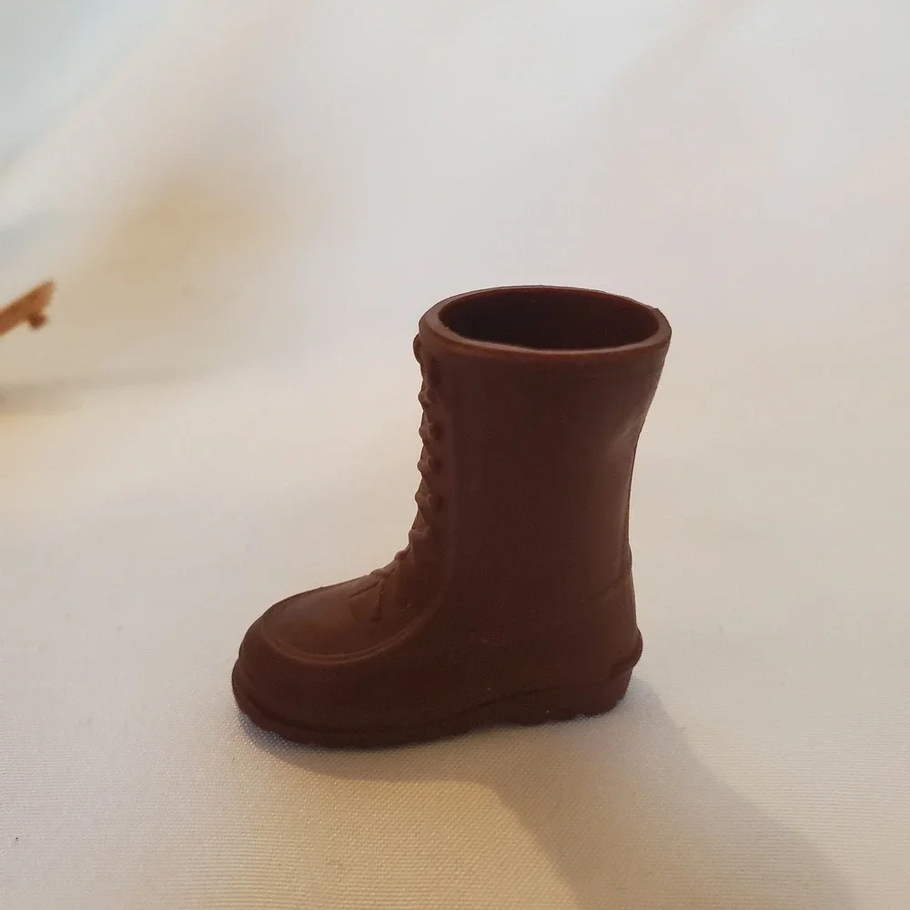 Brown Action Figure Boot Military Style Kids Toy Part‎ Accessory